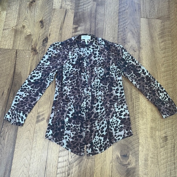 Ètoile Isabel Marant Woman’s Cheetah Print Silk Top Size 1/Small - Picture 2 of 7